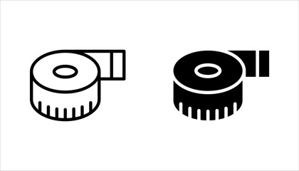 Measure tape line icon set. Outline measuring symbol. vector illustration on white background
