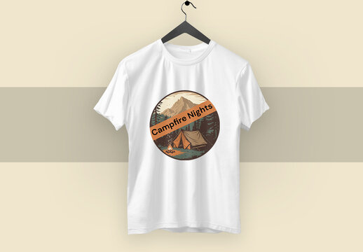 Campfire Nights T Shirt Design Layout