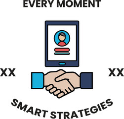 Fototapeta premium A white and black image of two hands shaking with the words 