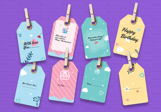 Collection Of Birthday Gift Tags