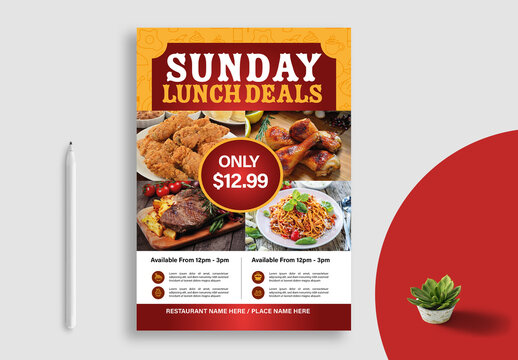 Modern Lunch Deal Flyer Layout