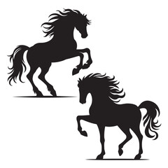 Obraz premium A black silhouette of a Horse vector