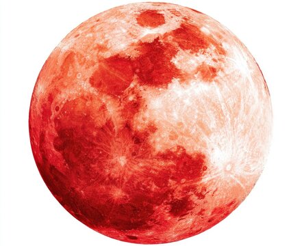 A blood red, full moon