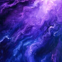 Cosmic starfields blended with swirling nebulae in purple and indigo vast and isolated