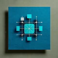 crosslayered square design digital network branding