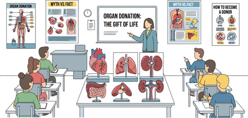 Educational Seminar on Organ Donation and Lifesaving Impact with Visual Presentations