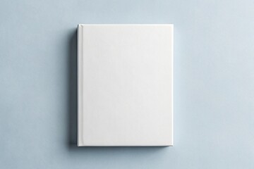 Fototapeta premium Top View of a Blank White Book Cover empty