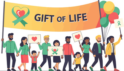 Fototapeta premium Celebration of Life and Community Unity in a Colorful Parade with Supportive Participants