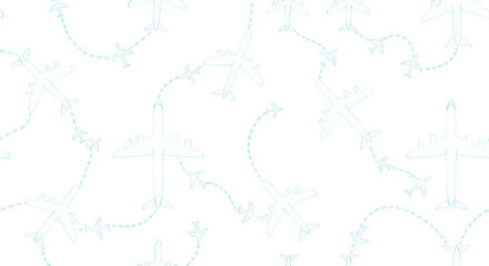 Naklejka premium Delicate light blue floral pattern with swirling branches and leaves on a clean transparent background, isolated on transparent background