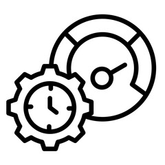 Time Efficiency  Icon Element For Design