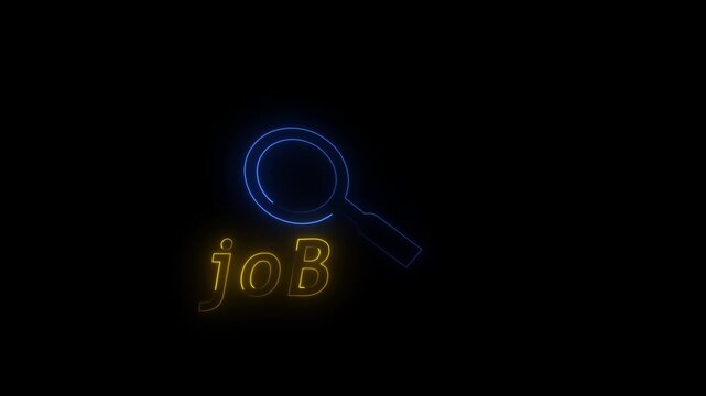 Office icon. Neon shadow icon. Office, great design for any purposes. Motion graphics