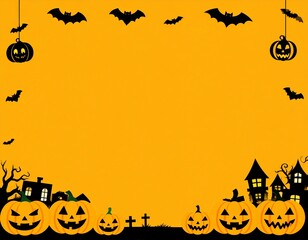 halloween background with pumpkin