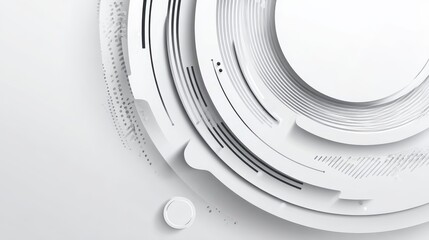 Abstract Geometric Design With White And Grey Circles