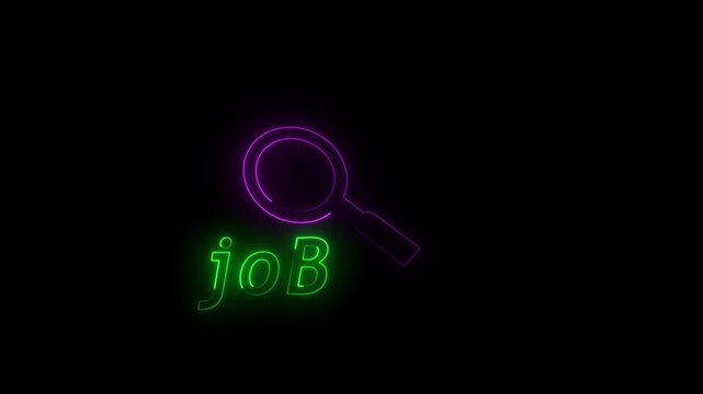 Office icon. Neon shadow icon. Office, great design for any purposes. Motion graphics
