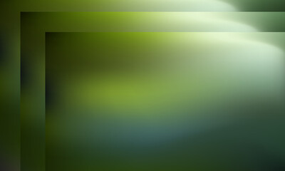 Abstract digital art featuring a gradient of lush green and cool blue tones with subtle light flares and geometric layering creating a modern and serene background