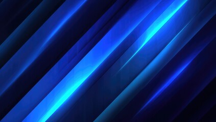 Abstract background of diagonal, glowing blue lines on a dark background
