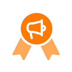 Fototapeta premium best marketing orange icon