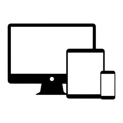 Black electronic devices on white desktop computer