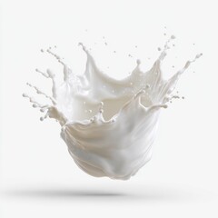 Milk splash, creamy white, isolated
