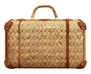Vintage woven suitcase