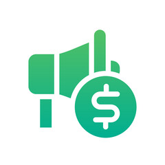 paid marketing gradient icon