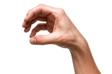 A close-up of a male hand reaching out with fingers slightly curved.