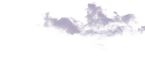 A single cloud formation in a dark sky with pixelated edges and a soft purple hue in the atmosphere