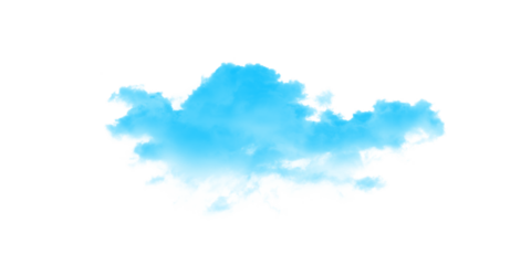 A light blue irregular shape with blurred edges isolated against a black background centered view
