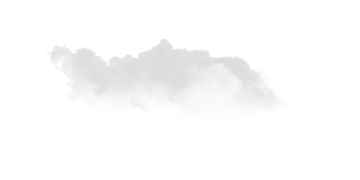 A single gray cloud shape with jagged edges isolated against a plain black background in a simple image