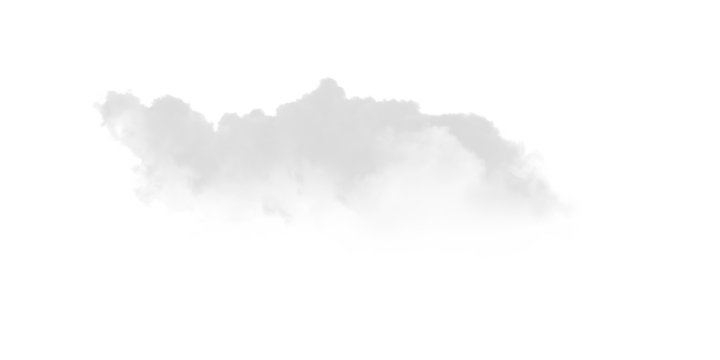 A single gray cloud shape with jagged edges isolated against a plain black background in a simple image