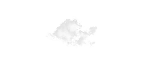 A grey pixelated cloud like shape isolated against a stark black background in a simple composition