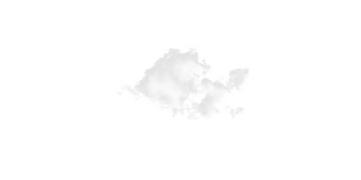 A grey pixelated cloud like shape isolated against a stark black background in a simple composition