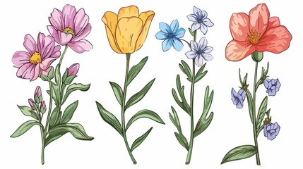 Vibrant watercolor floral collection brings natural beauty and fresh spring vibes to any design project