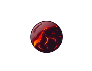 Lava Planet Fiery Celestial Body with Molten Surface and Cracked Earth