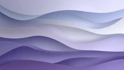 Obraz premium Abstract layered wavy background in shades of lavender and purple