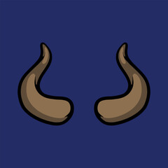 Horn cartoon vector illustration