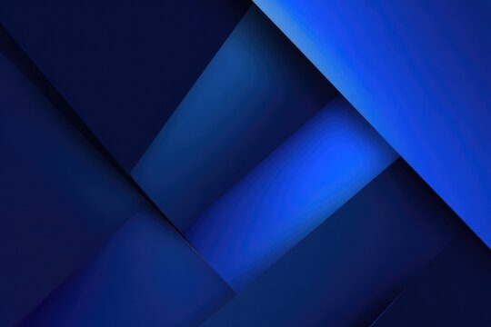 Abstract geometric design, deep blue layered shapes - Powered by Adobe