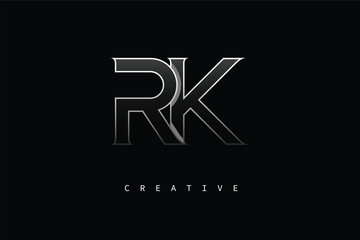 RK Luxury Minimalist Letter Logo – Modern Metallic Design for Premium Branding & Creative Identity