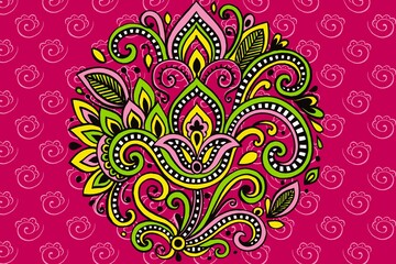 Vibrant Paisley and Floral Indian Pattern Collection