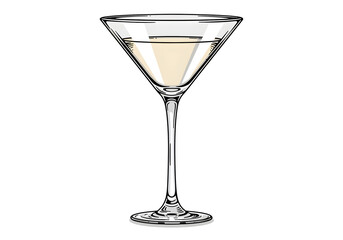 Elegant martini glass filled with refreshing cocktail, perfect for celebrations and upscale events.