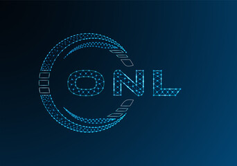 ONL low poly letter logo vector design. ONL lower poly logo design. Low poly logo.