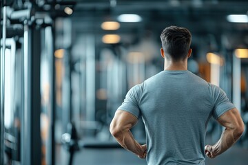 Professional trainer demonstrating gym fitness equipment techniques