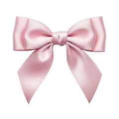 pink bow isolated on white