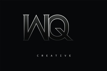 WQ Luxury Minimalist Letter Logo – Modern Metallic Design for Premium Branding & Creative Identity