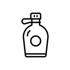 Black line icon for handwash bottle