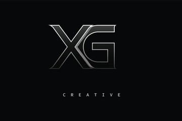 XG Luxury Minimalist Letter Logo – Modern Metallic Design for Premium Branding & Creative Identity