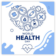 National Women Physicians Day card, banner, February 3. Vector