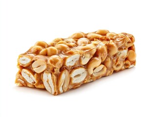 Caramel-coated peanut bar, broken piece