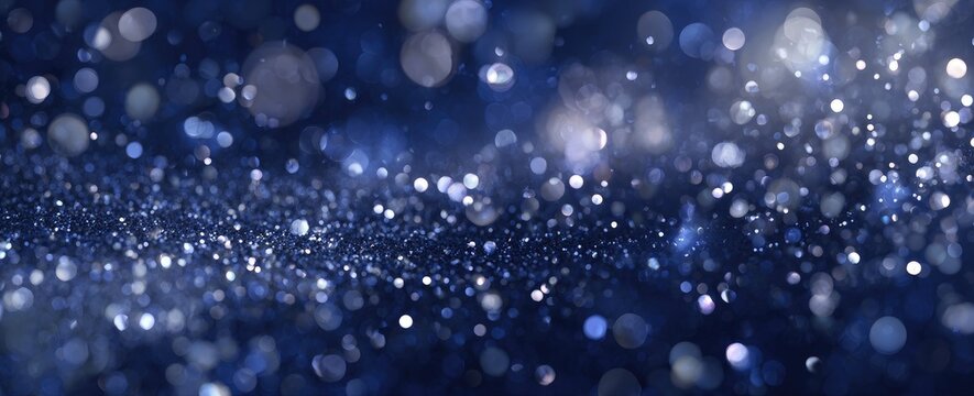 Sparkling, blurred blue glitter background - Powered by Adobe