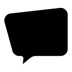 Naklejka premium bobble chat gliph icon
